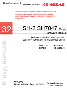 HD6437049 Datasheet PDF Renesas Electronics