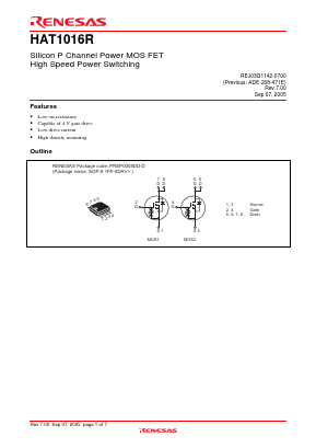 HAT1016R Datasheet PDF Renesas Electronics
