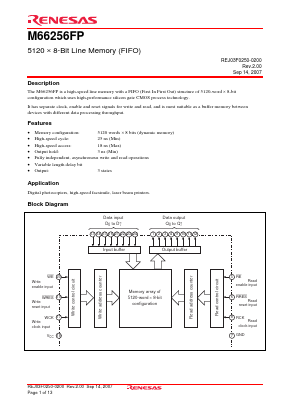 M66256FP Datasheet PDF Renesas Electronics