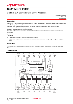 M62353P Datasheet PDF Renesas Electronics