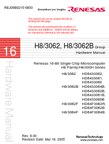 H8/306 Datasheet PDF Renesas Electronics