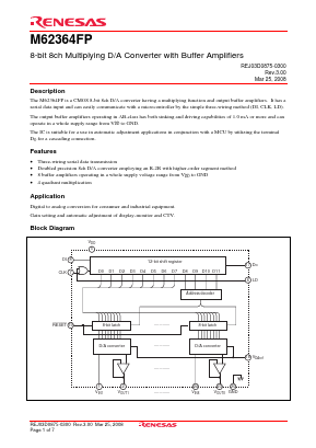 M62364FP Datasheet PDF Renesas Electronics