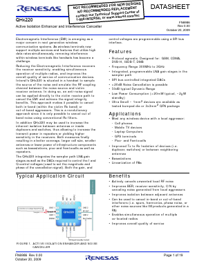 QHX220ICSR Datasheet PDF Renesas Electronics