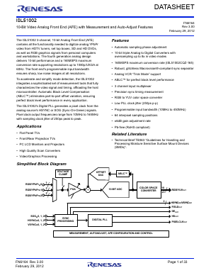 ISL51002 Datasheet PDF Renesas Electronics