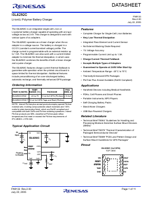 ISL6292CCR3Z Datasheet PDF Renesas Electronics