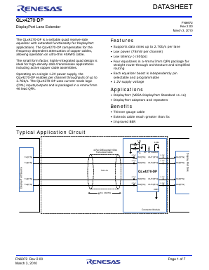 QLX4270-DP Datasheet PDF Renesas Electronics
