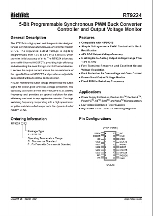 RT9224CS Datasheet PDF Richtek Technology