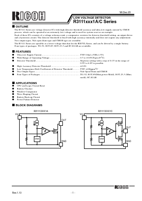 R311N161A-T1 Datasheet PDF RICOH Co.,Ltd.