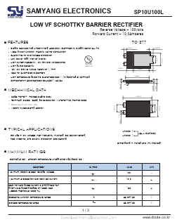 SP10U100L Datasheet PDF SAMYANG ELECTRONICS CO.,LTD.