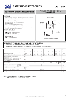 L14 Datasheet PDF SAMYANG ELECTRONICS CO.,LTD.
