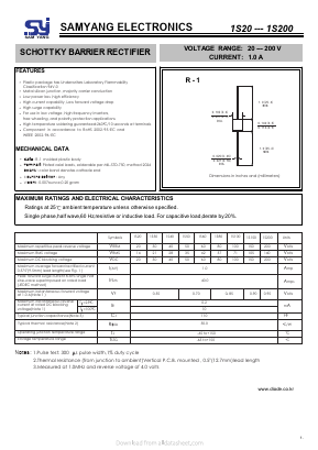 1S80 Datasheet PDF SAMYANG ELECTRONICS CO.,LTD.