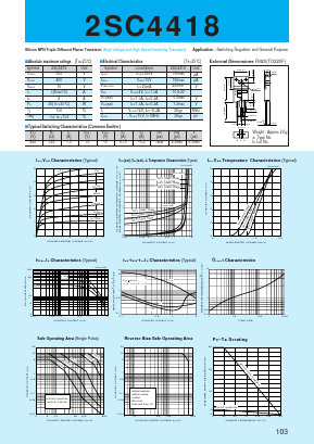 2SC4418 Datasheet PDF Sanken Electric co.,ltd.