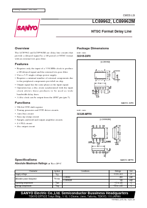 LC89962M Datasheet PDF SANYO -> Panasonic