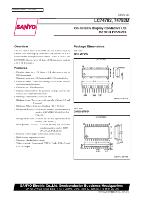 LC74782 Datasheet PDF SANYO -> Panasonic