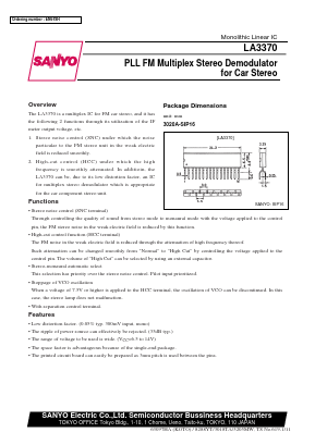 LA3370 Datasheet PDF SANYO -> Panasonic