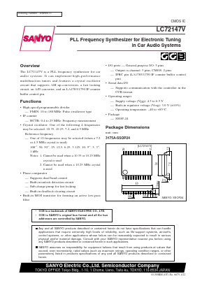 LC72147V Datasheet PDF SANYO -> Panasonic