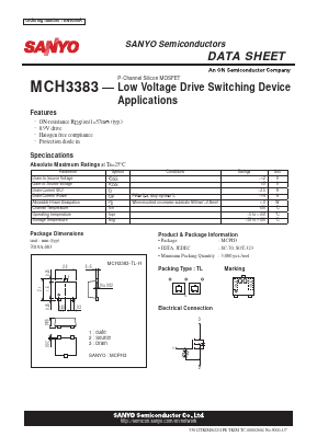 MCH3383-TL-H Datasheet PDF SANYO -> Panasonic