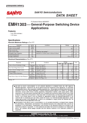 EMH1303 Datasheet PDF SANYO -> Panasonic