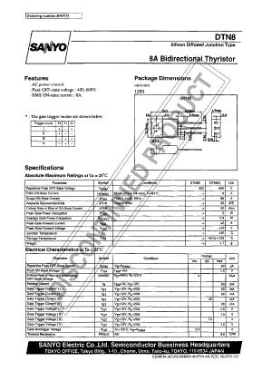 DTN8E Datasheet PDF SANYO -> Panasonic