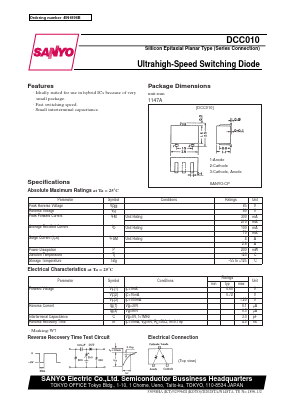 DCC010-TB-E Datasheet PDF SANYO -> Panasonic