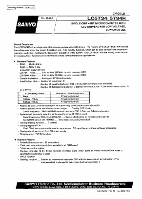 LC5734 Datasheet PDF SANYO -> Panasonic