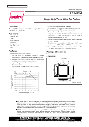 LA1784 Datasheet PDF SANYO -> Panasonic