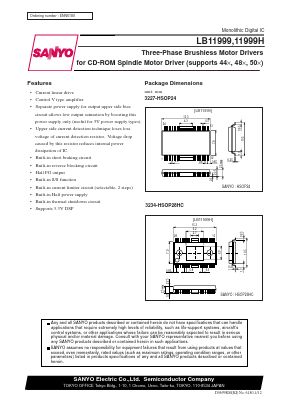 LB11999 Datasheet PDF SANYO -> Panasonic