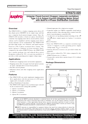STK672-020 Datasheet PDF SANYO -> Panasonic