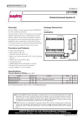 LV1150M Datasheet PDF SANYO -> Panasonic