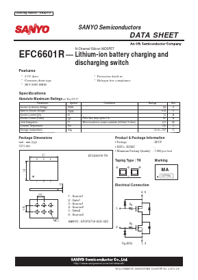 EFC6601R-TR Datasheet PDF SANYO -> Panasonic