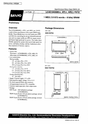 LC361000ATLL Datasheet PDF SANYO -> Panasonic