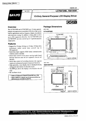 LC75873NE Datasheet PDF SANYO -> Panasonic