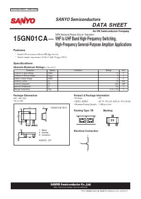 15GN01CA Datasheet PDF SANYO -> Panasonic