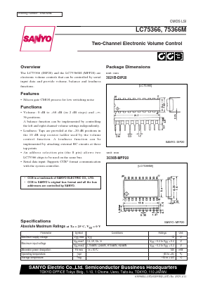 LC75366M Datasheet PDF SANYO -> Panasonic