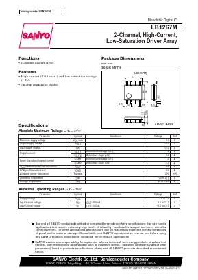 LB1267M Datasheet PDF SANYO -> Panasonic