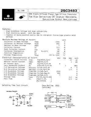 C3483 Datasheet PDF SANYO -> Panasonic