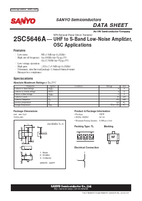2SC5646A Datasheet PDF SANYO -> Panasonic