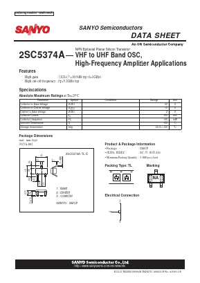 2SC5374A Datasheet PDF SANYO -> Panasonic