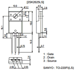 2SK2625LS Datasheet PDF SANYO -> Panasonic