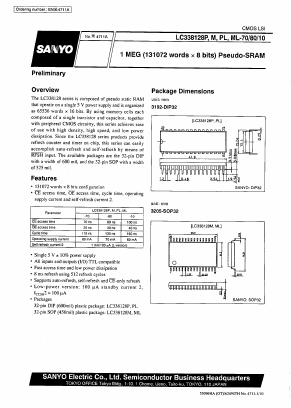 LC338128PL Datasheet PDF SANYO -> Panasonic