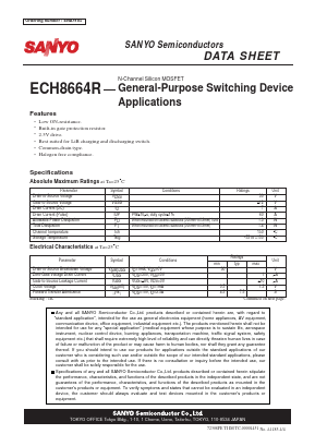 ECH8664R Datasheet PDF SANYO -> Panasonic