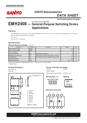 EMH2408-TL-H Datasheet PDF SANYO -> Panasonic