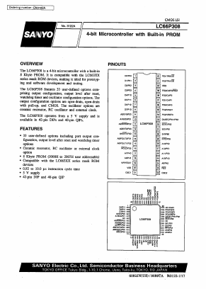 LC66P308 Datasheet PDF SANYO -> Panasonic