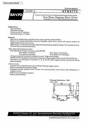 STK6772 Datasheet PDF SANYO -> Panasonic