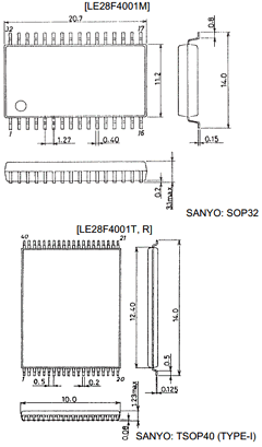 LE28F4001T-15 Datasheet PDF SANYO -> Panasonic