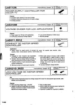 LA5511 Datasheet PDF SANYO -> Panasonic