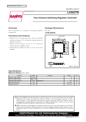 LA5627W Datasheet PDF SANYO -> Panasonic