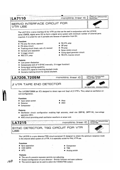 LA7110 Datasheet PDF SANYO -> Panasonic