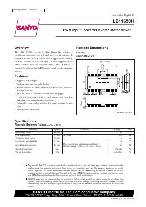 LB11650H Datasheet PDF SANYO -> Panasonic
