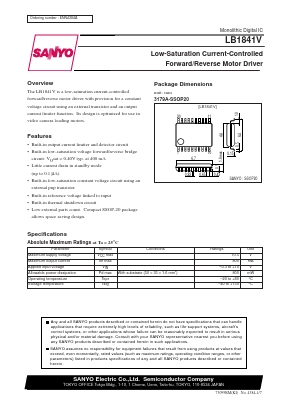 LB1841 Datasheet PDF SANYO -> Panasonic